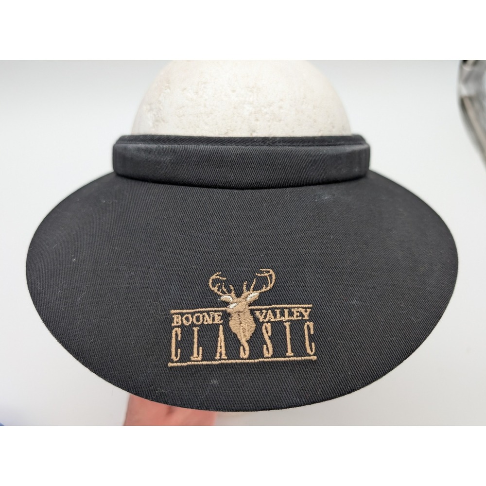 Imperial Headwear Boone Valley Classic Sun Visor Black Clip On Made in USA Hat